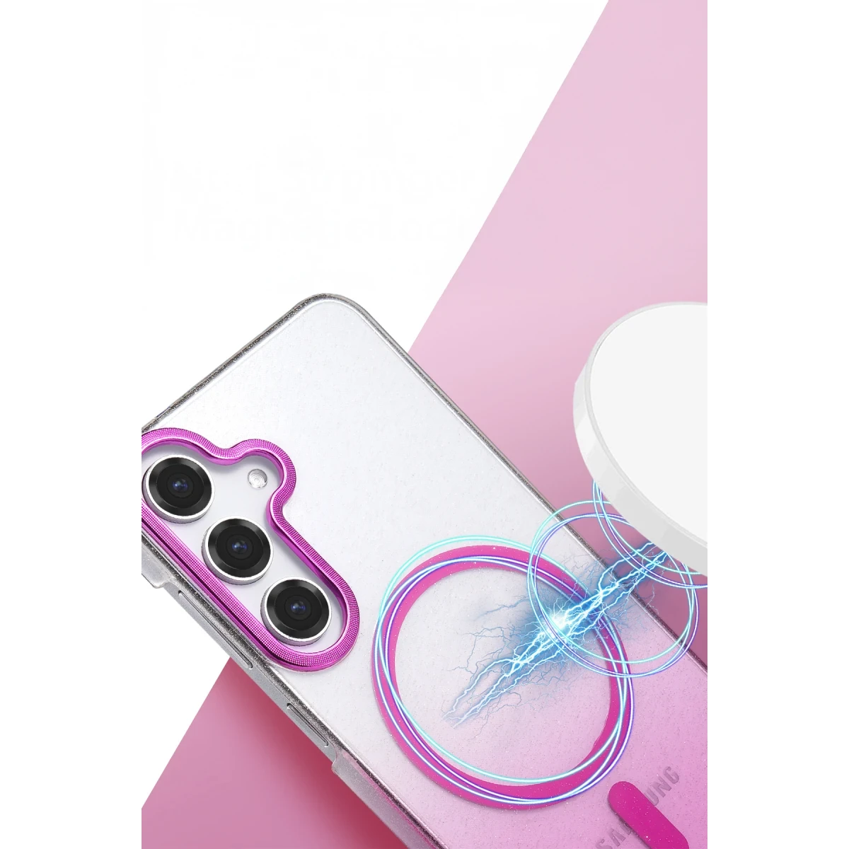 Samsung Galaxy S25 Glossy Magsafe Kapak - Pembe