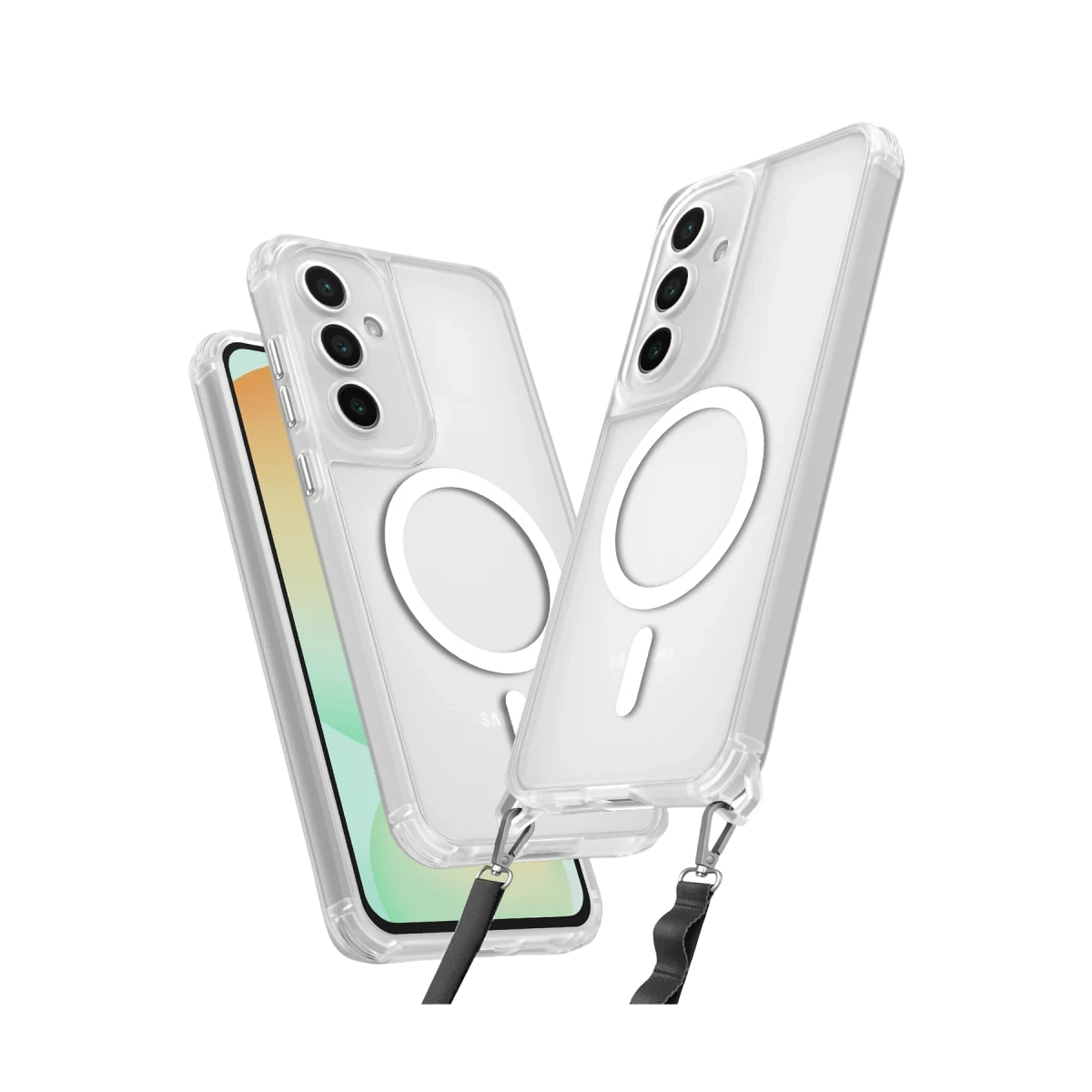 Samsung Galaxy S25 Kılıf Enka Magsafe Silikon Kılıf - Şeffaf