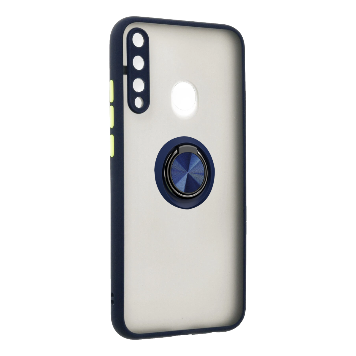 Huawei P40 Lite E Montreal Yüzüklü Silikon Kapak - Lacivert