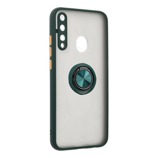 Huawei P40 Lite E Montreal Yüzüklü Silikon Kapak - Yeşil