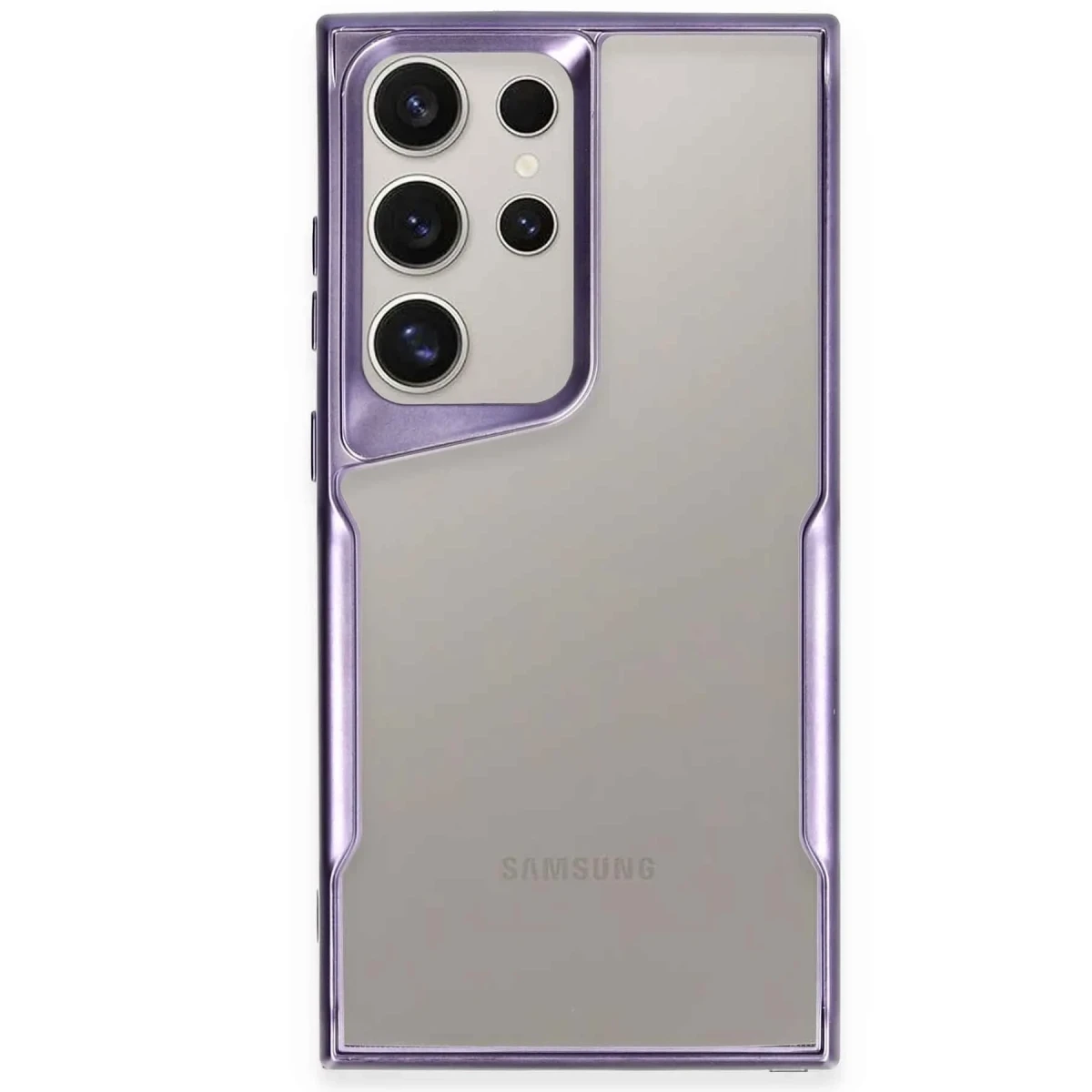 Samsung Galaxy S25 Ultra Kılıf Boyi Silikon Kapak - Derin Mor
