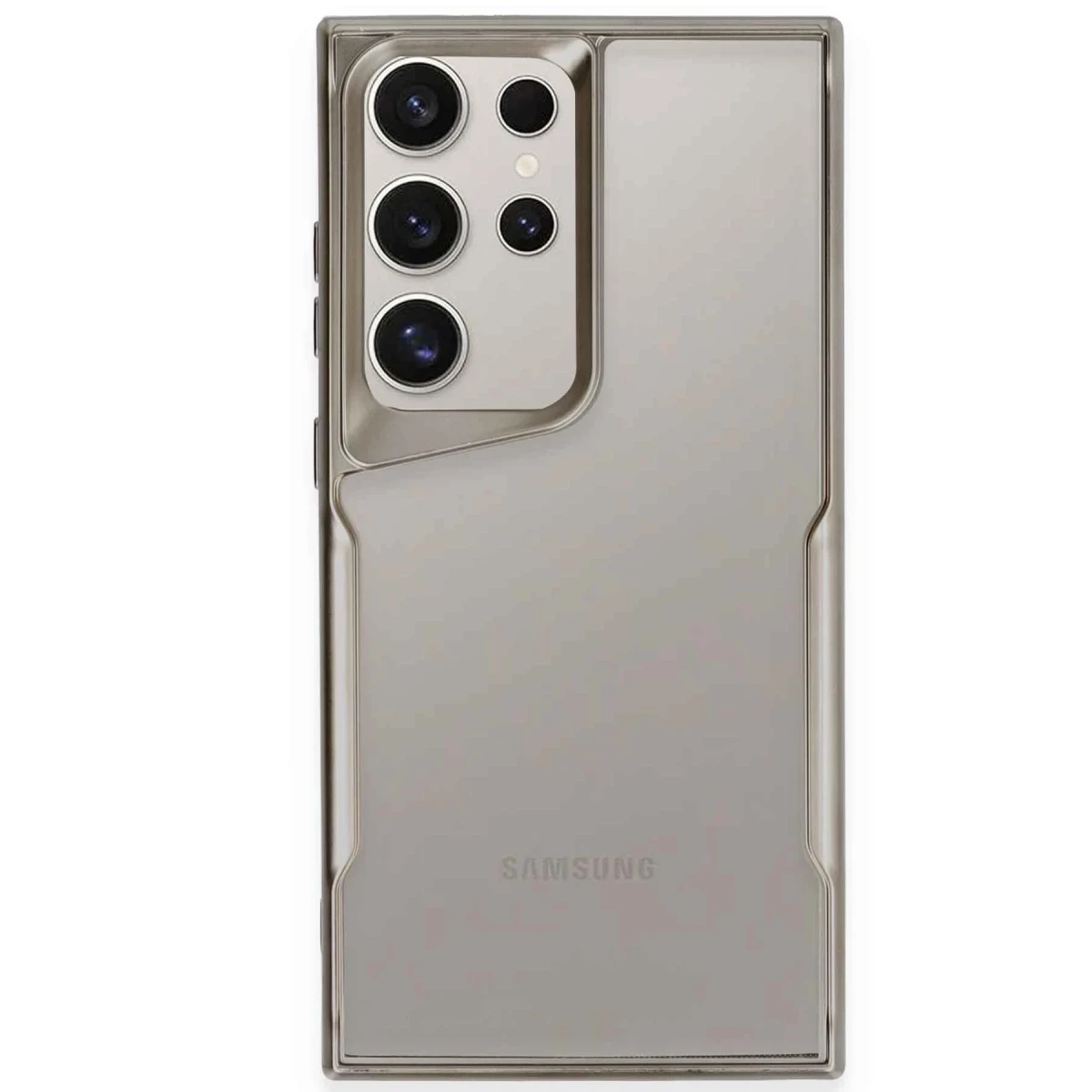 Samsung Galaxy S25 Ultra Kılıf Boyi Silikon Kapak - Titan Gri