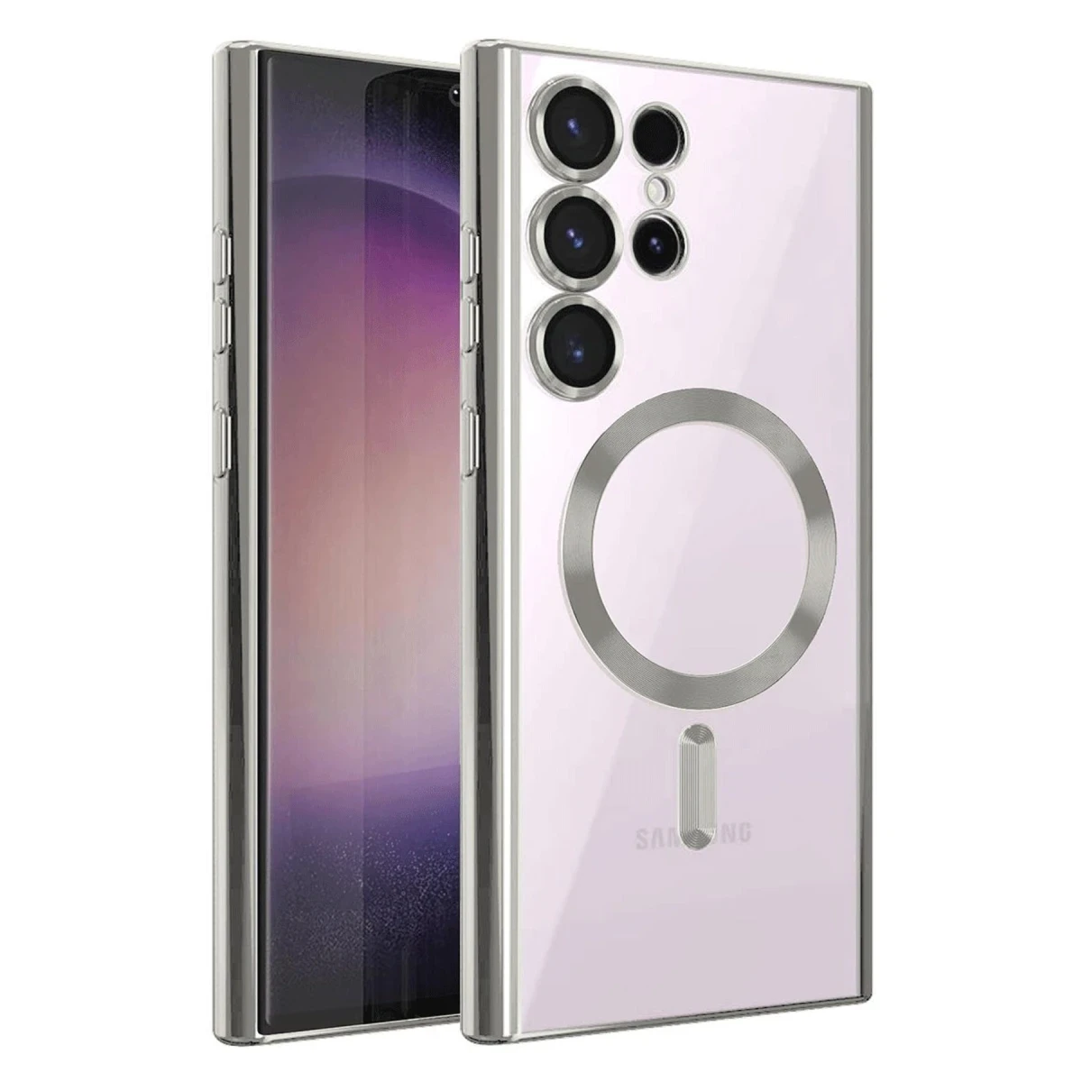 Samsung Galaxy S25 Ultra Kılıf Kross Magneticsafe Kapak - Gümüş