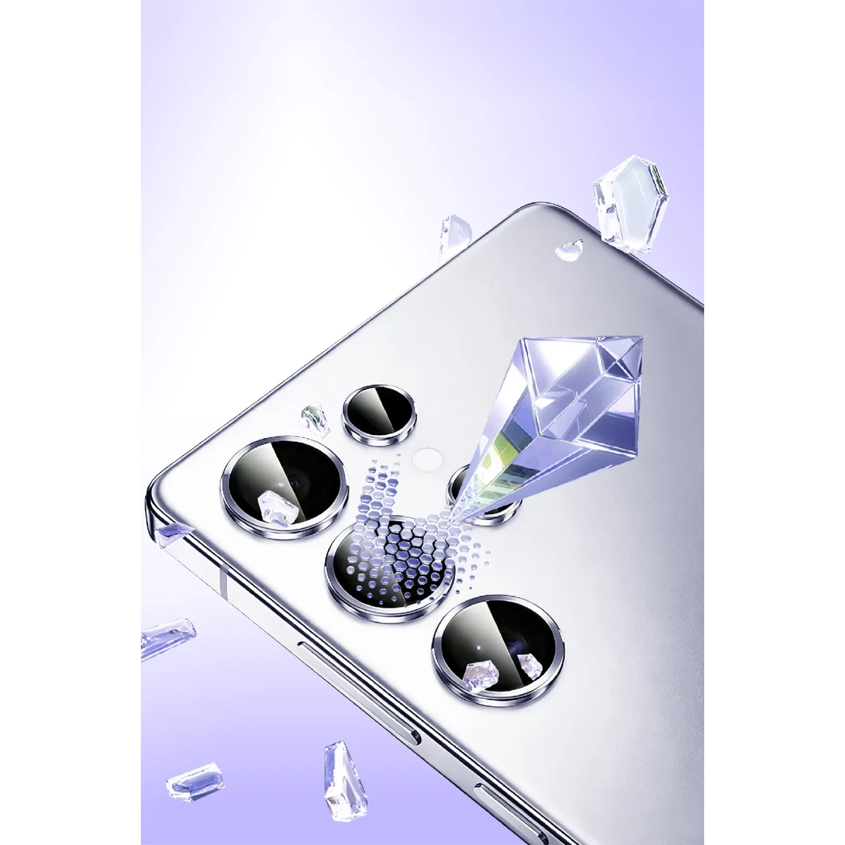 Samsung Galaxy S26 Bilvis Titan Kamera Lens - Gümüş