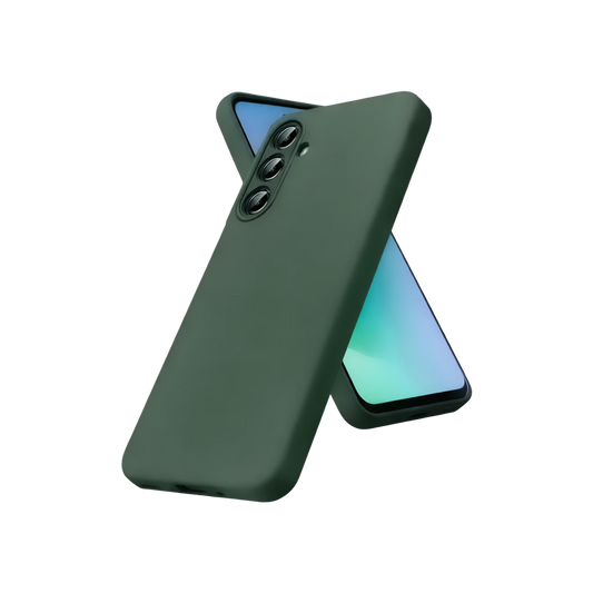Samsung Galaxy S26 FE Nano içi Kadife Silikon - Koyu Yeşil