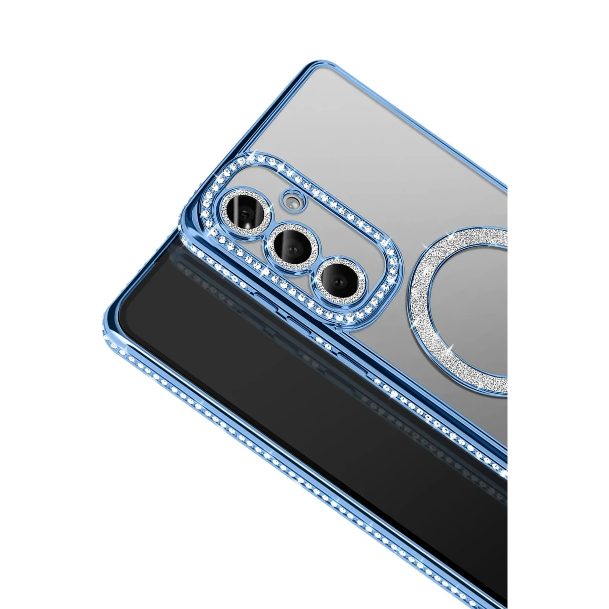Samsung Galaxy S26 Joke Simli Magneticsafe Kılıf - Mavi