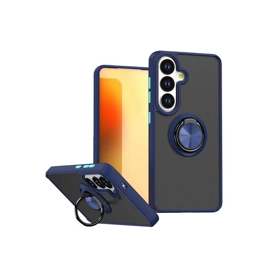 Samsung Galaxy S26 Montreal Yüzüklü Silikon Kapak - Lacivert