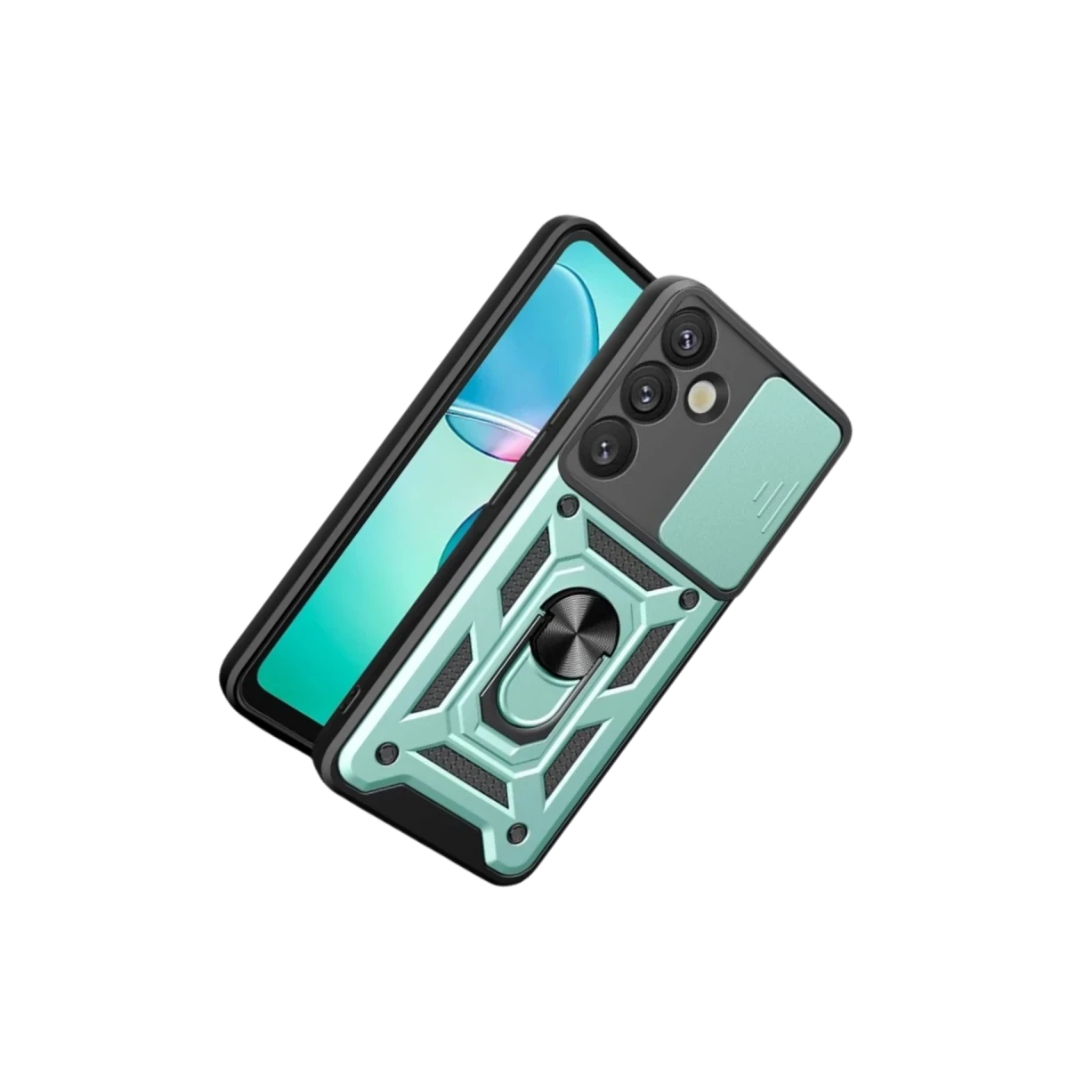 Samsung Galaxy S26 Pars Lens Yüzüklü Silikon - Yeşil