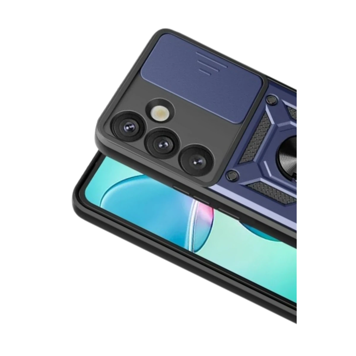 Samsung Galaxy S26 Plus Pars Lens Yüzüklü Silikon - Lacivert