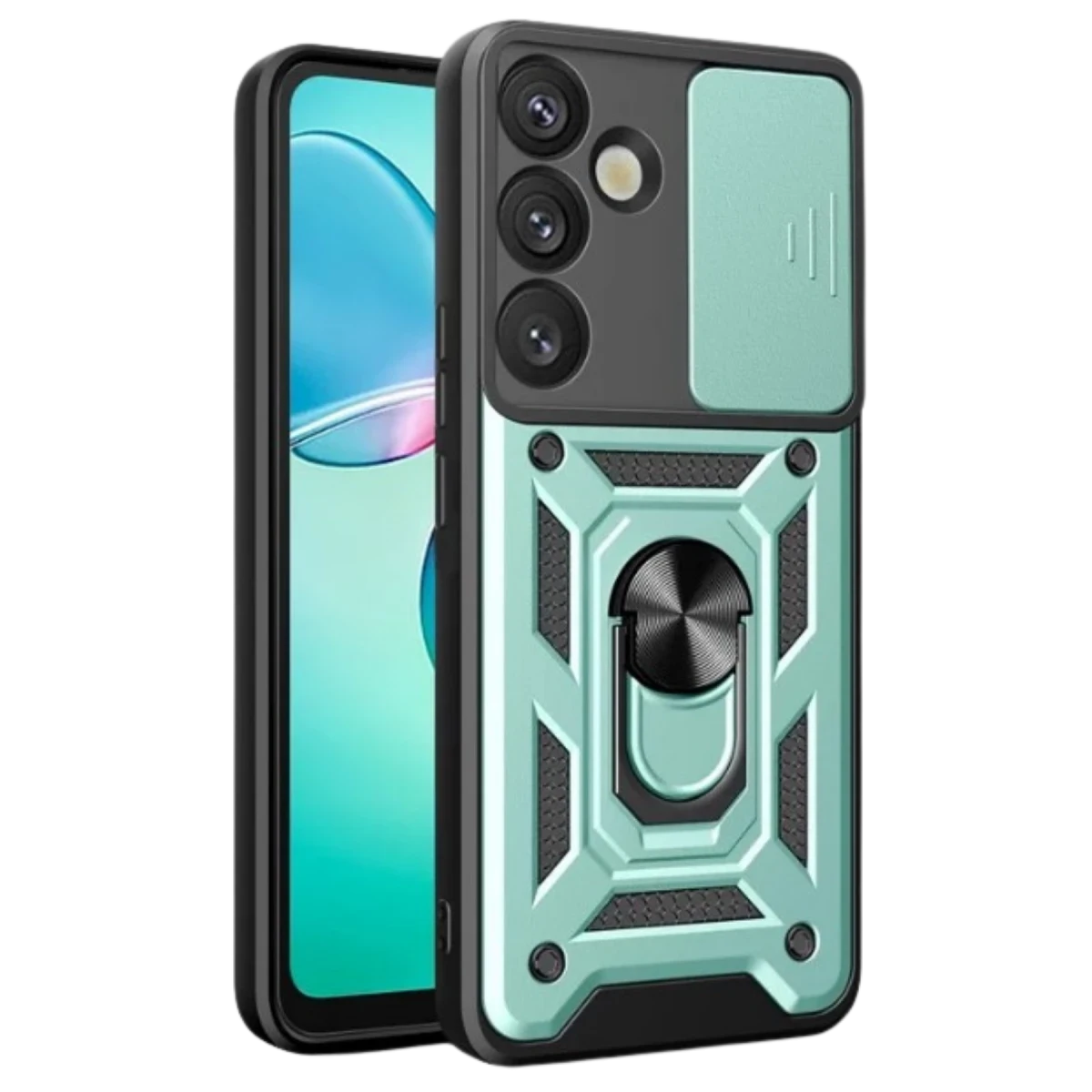Samsung Galaxy S26 Plus Pars Lens Yüzüklü Silikon - Yeşil