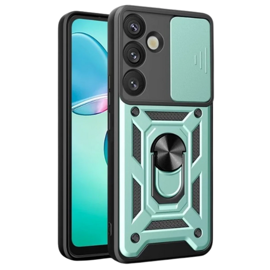 Samsung Galaxy S26 Plus Pars Lens Yüzüklü Silikon - Yeşil