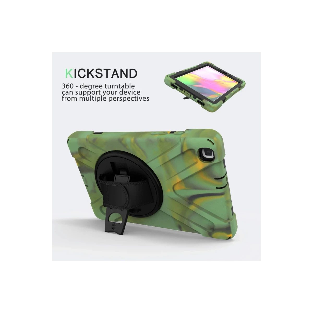 Samsung Galaxy T290 Tab A 8 Kılıf Amazing Tablet Kapak - Kamuflaj