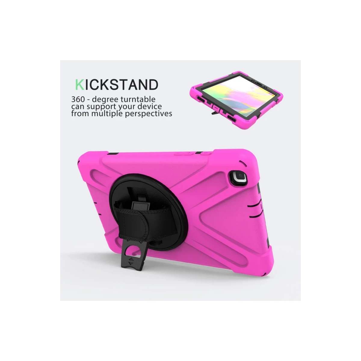 Samsung Galaxy T290 Tab A 8 Kılıf Amazing Tablet Kapak - Pembe