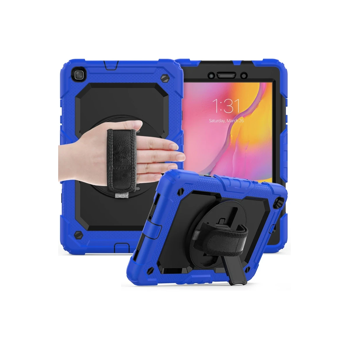 Samsung Galaxy T290 Tab A 8 Kılıf Pars Tablet Kapak - Mavi