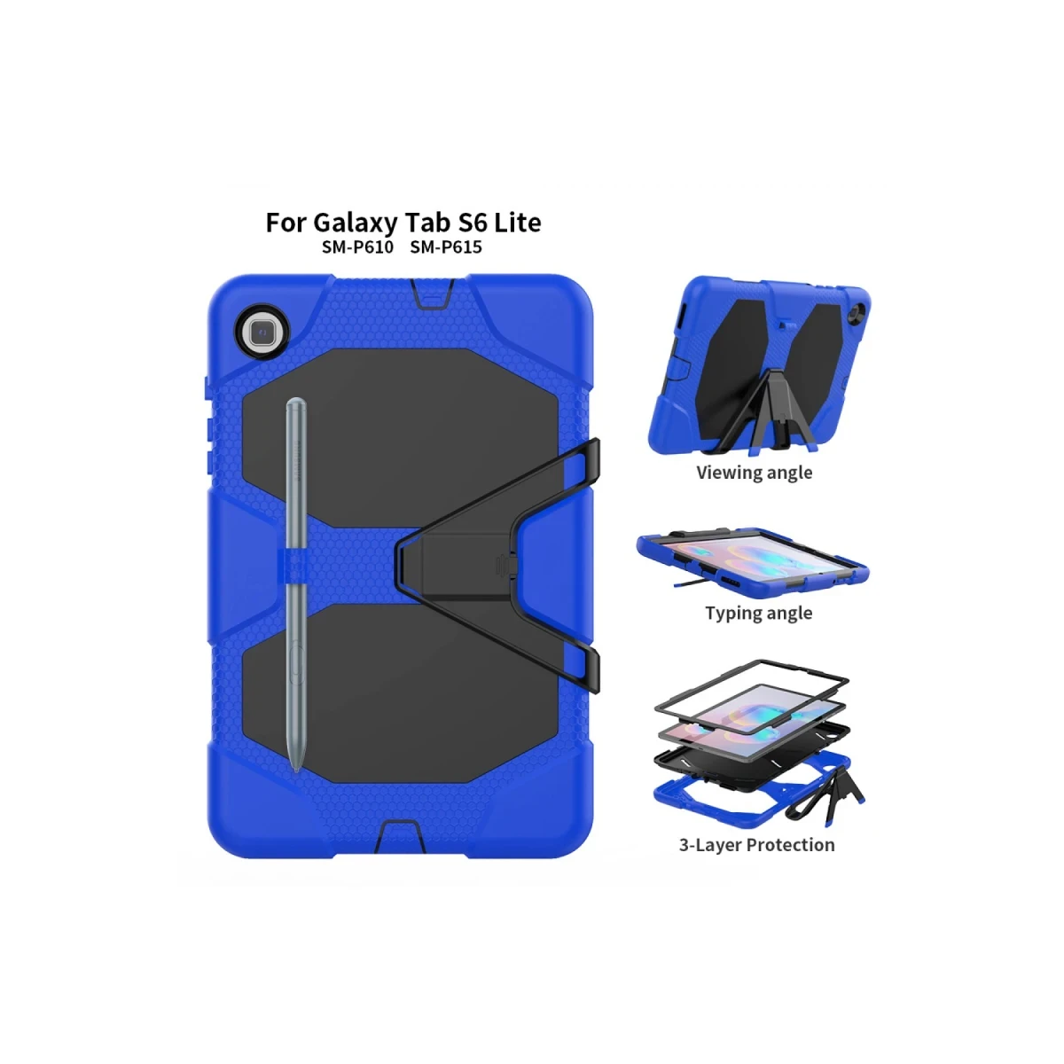 Samsung Galaxy T500 Tab A7 10.4 Kılıf Griffin Tablet Kapak - Mavi