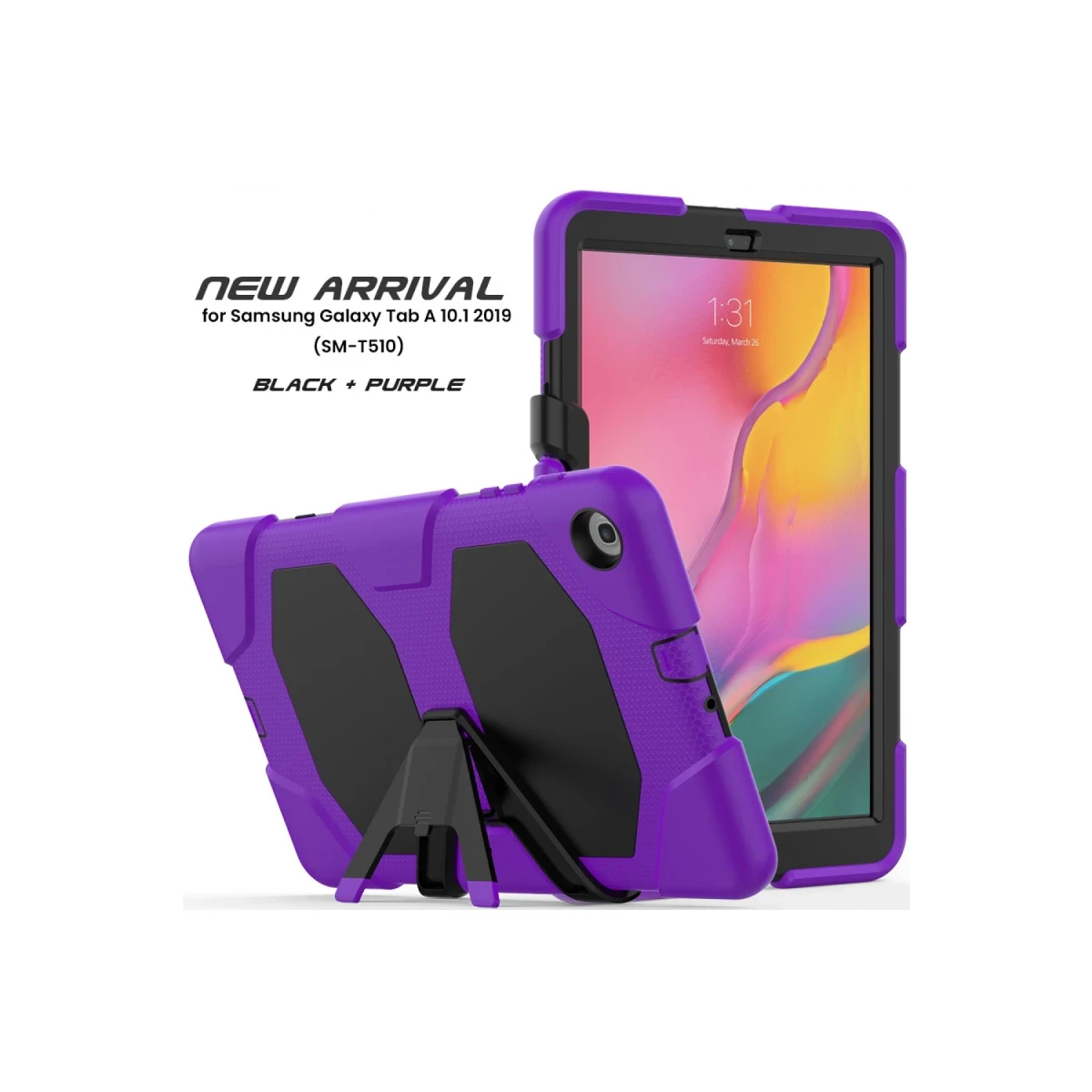 Samsung Galaxy T510 Tab A 10.1 Kılıf Griffin Tablet Kapak - Mor