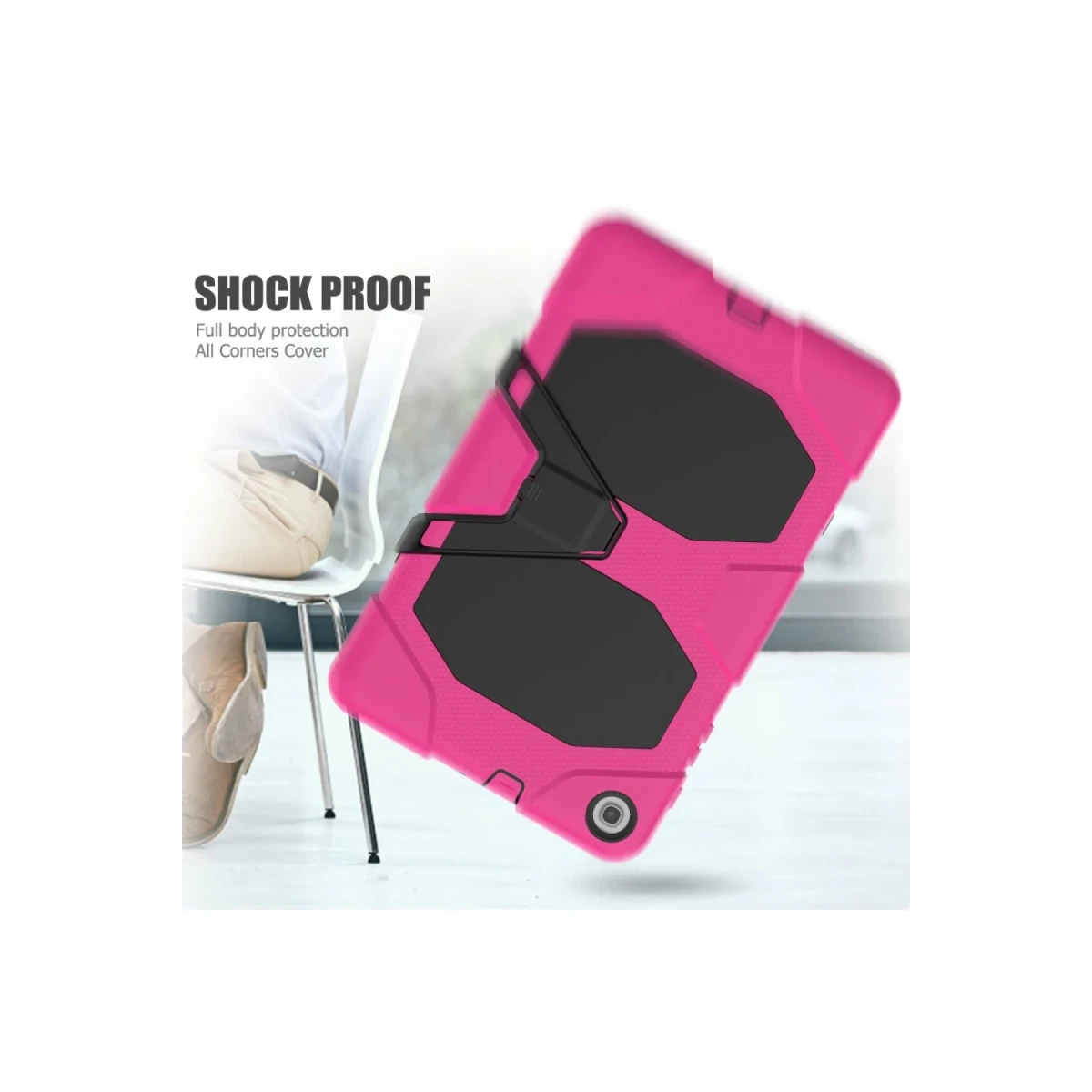 Samsung Galaxy T510 Tab A 10.1 Kılıf Griffin Tablet Kapak - Pembe