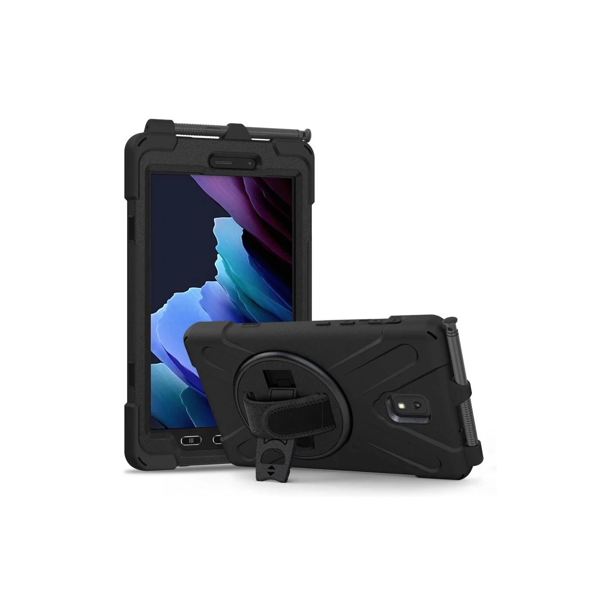 Samsung Galaxy T577 Tab Active 3 Kılıf Amazing Tablet Kapak - Siyah