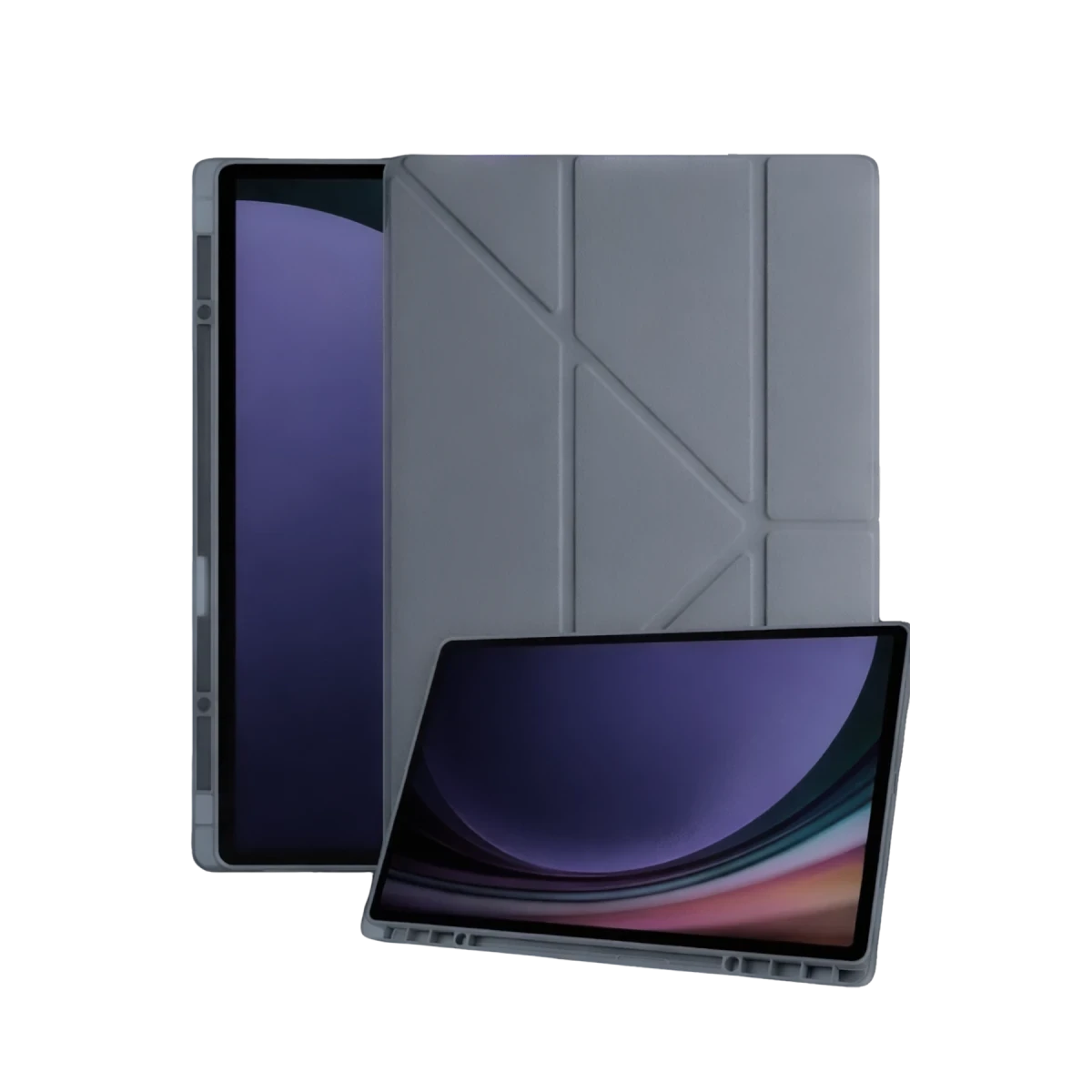Samsung Galaxy Tab A11 Plus Kalemlikli Mars Tablet Kılıfı - Koyu Gri