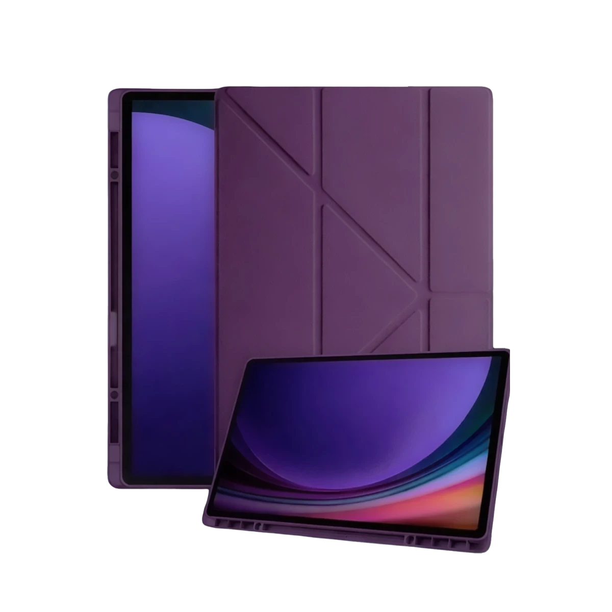 Samsung Galaxy Tab A11 Plus Kalemlikli Mars Tablet Kılıfı - Mürdüm