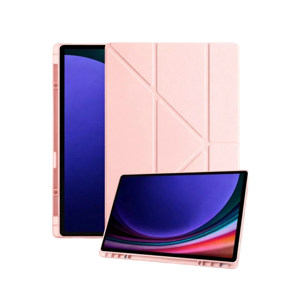 Samsung Galaxy Tab A11 Plus Kalemlikli Mars Tablet Kılıfı - Rose Gold