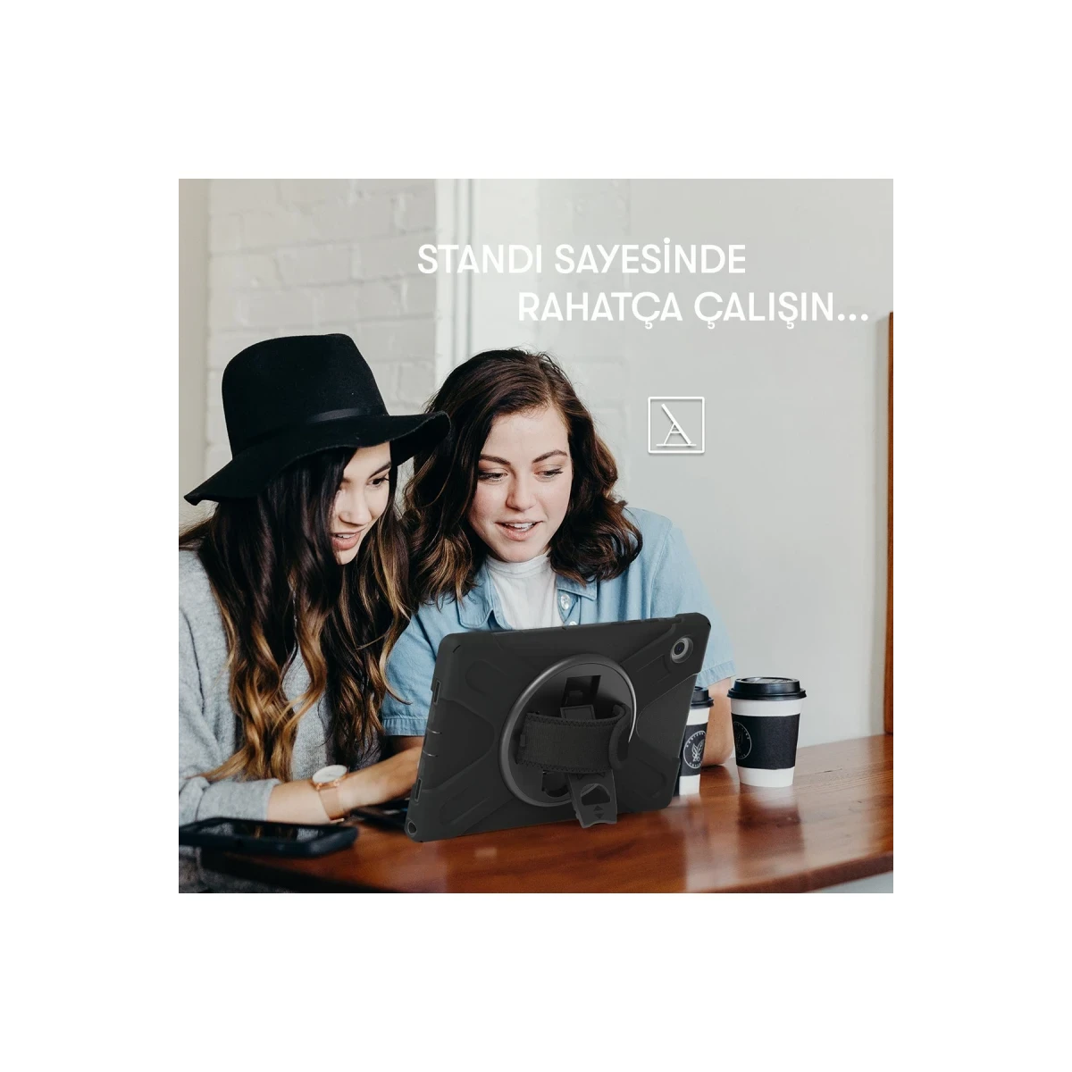 Samsung Galaxy Tab A11 Plus Kılıf Amazing Tablet Kapak - Siyah