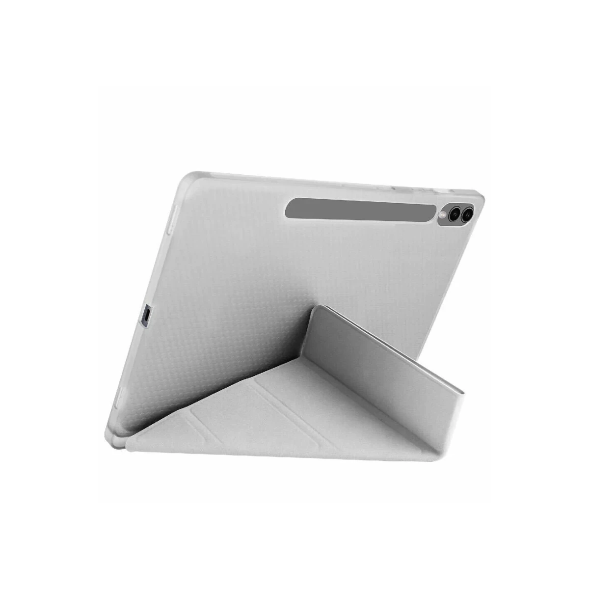 Samsung Galaxy X510 Tab S9 FE 11 Kılıf Kalemlikli Mars Tablet Kılıfı - Gri