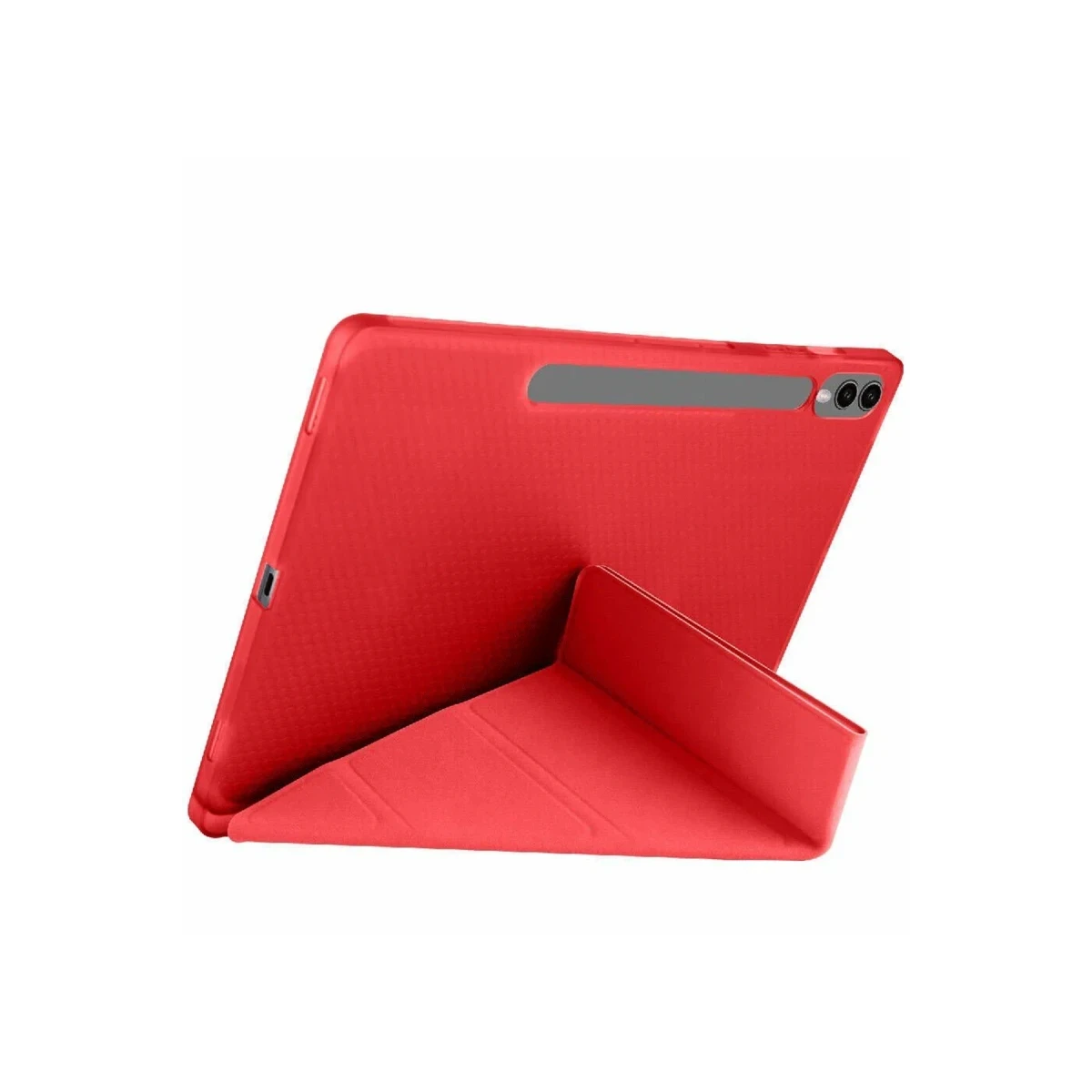 Samsung Galaxy X510 Tab S9 FE 11 Kılıf Kalemlikli Mars Tablet Kılıfı - Kırmızı