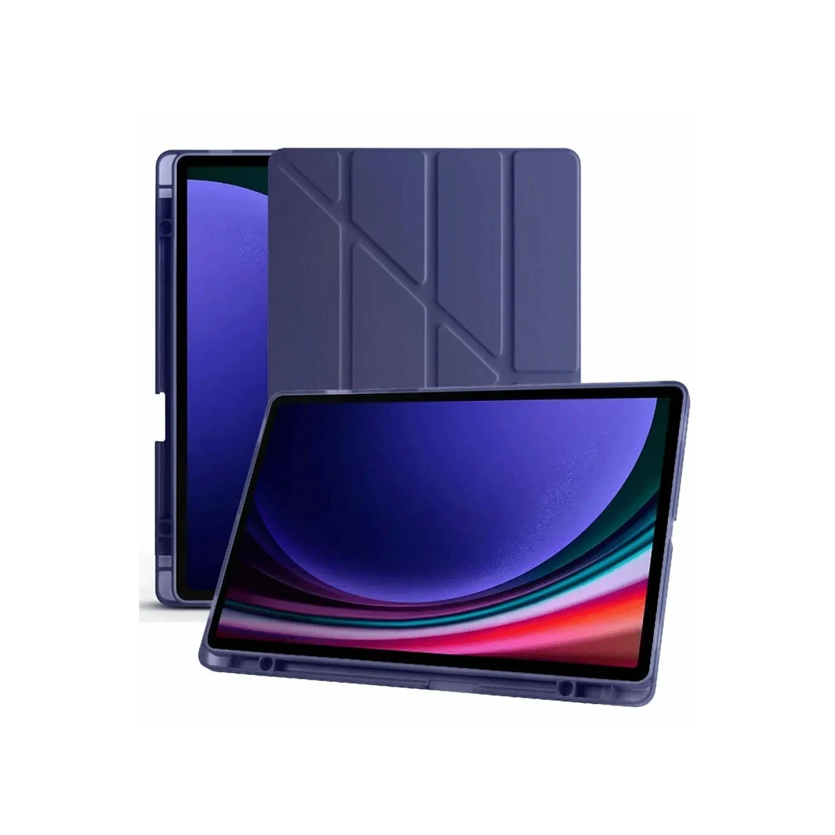 Samsung Galaxy X510 Tab S9 FE 11 Kılıf Kalemlikli Mars Tablet Kılıfı - Lacivert