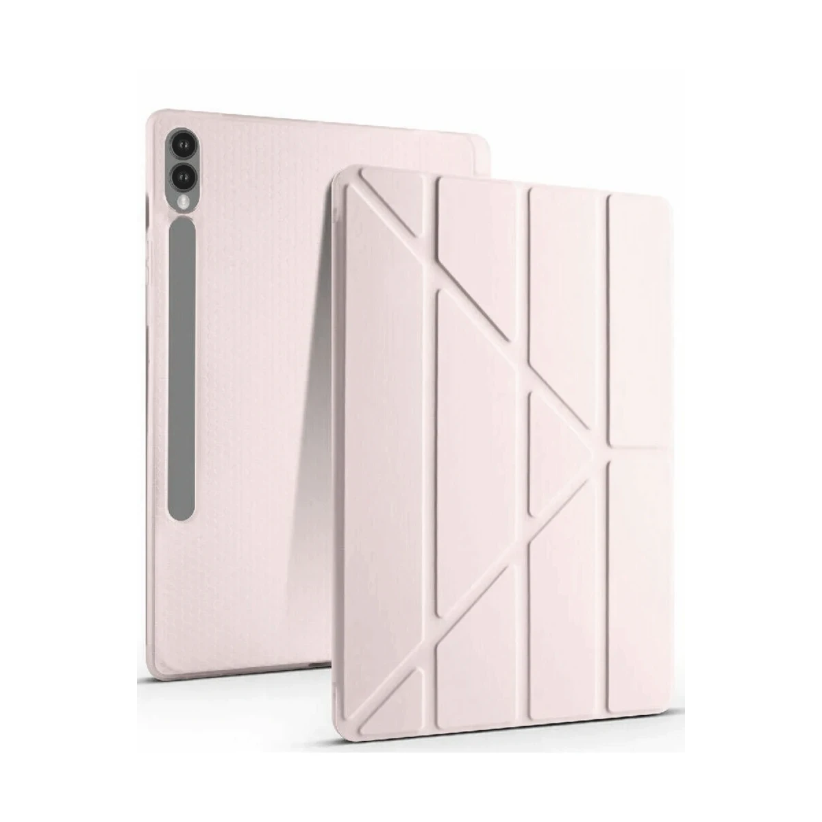 Samsung Galaxy X510 Tab S9 FE 11 Kılıf Kalemlikli Mars Tablet Kılıfı - Rose Gold