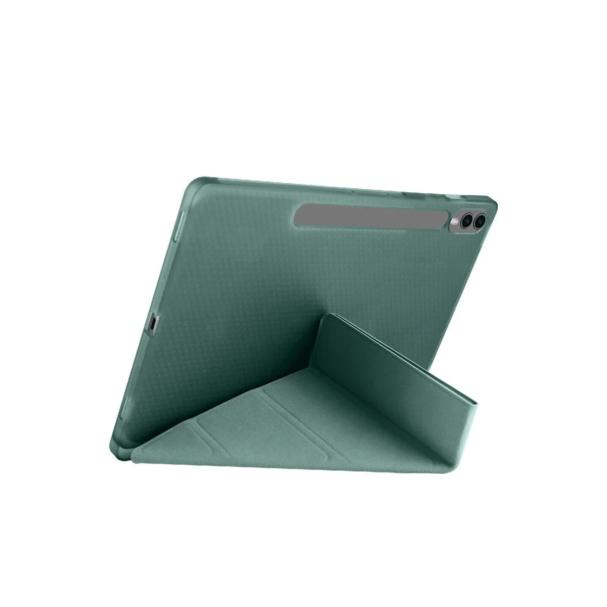 Samsung Galaxy X610 Tab S9 FE Plus 12.4 Kılıf Kalemlikli Mars Tablet Kılıfı - Koyu Yeşil