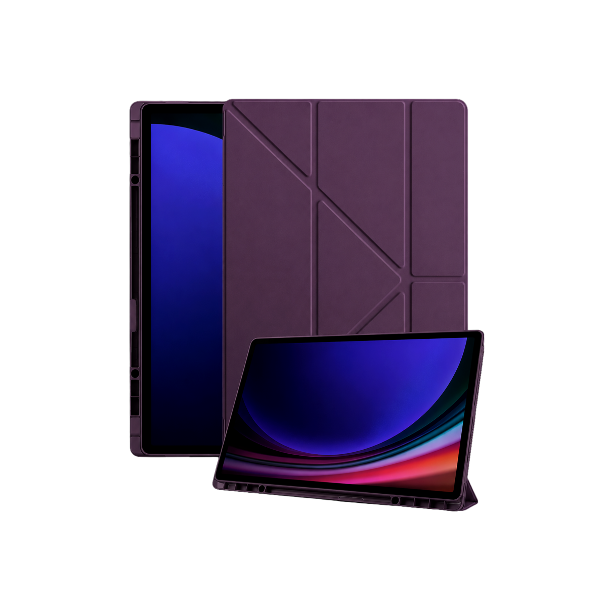 Samsung Galaxy X930 Tab S11 Ultra 14.6 Kalemlikli Mars Tablet Kılıfı - Mürdüm