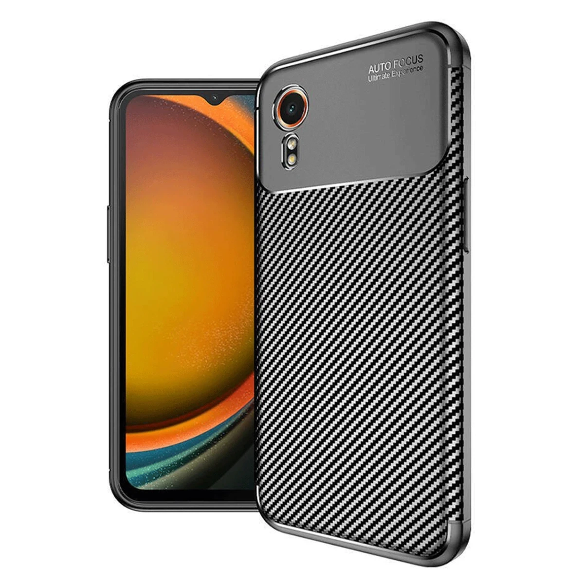 Samsung Galaxy XCover 7 Kılıf Auto Focus Karbon Kapak - Siyah