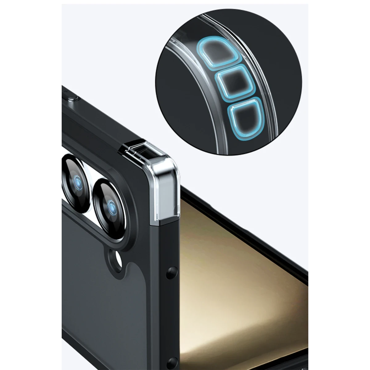 Samsung Galaxy Z Fold 5 Kılıf Blur Fold Magsafe Kapak - Siyah