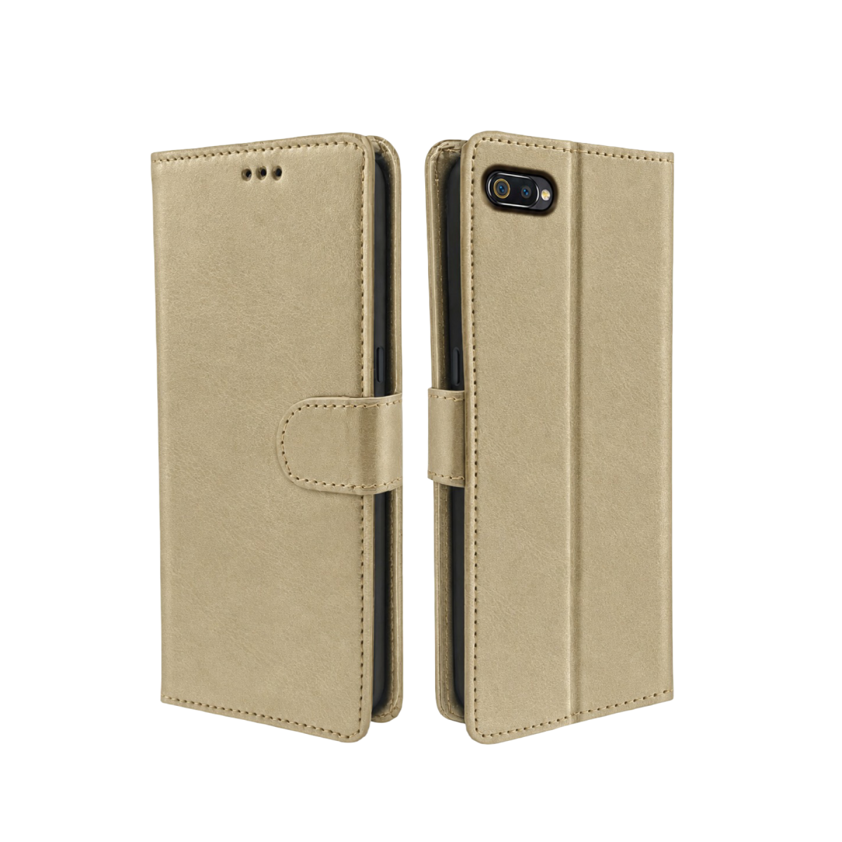 Realme C2 Trend S Plus Kapaklı Kılıf - Gold