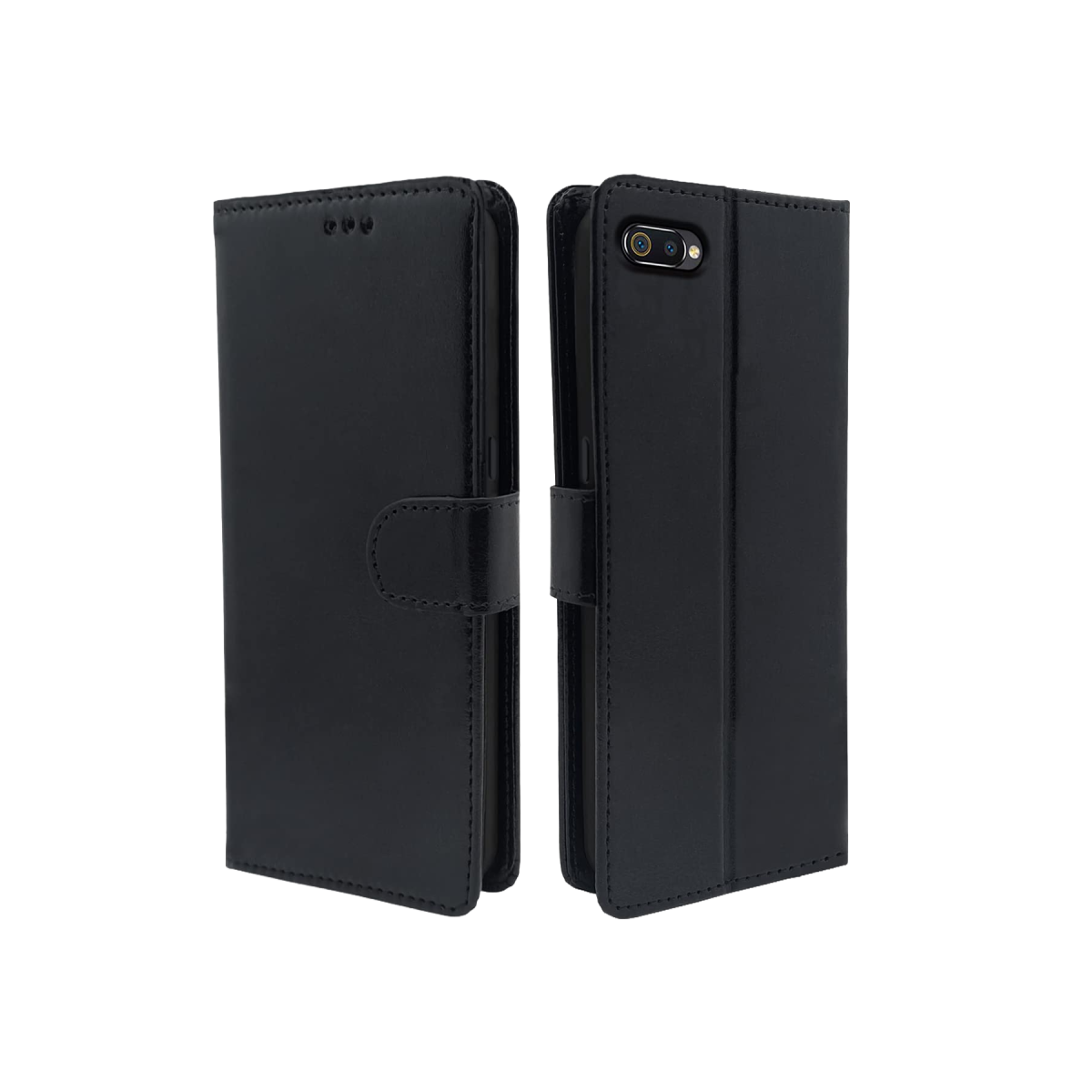 Realme C2 Trend S Plus Kapaklı Kılıf - Siyah