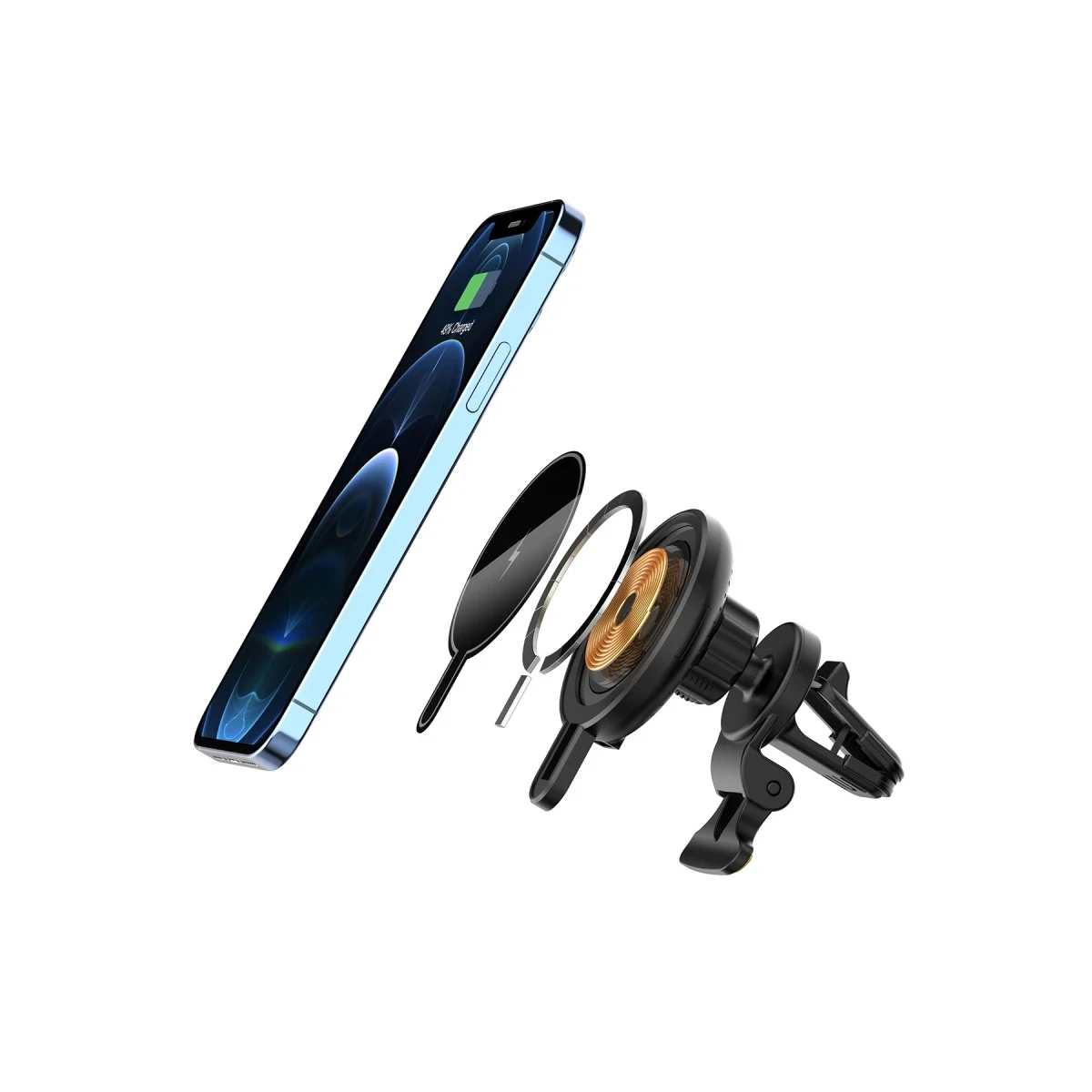 T9 15W Magsafe Araç Tutucu - Siyah