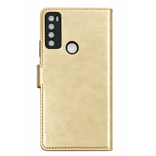 TCL 20 SE Trend S Plus Kapaklı Kılıf - Gold