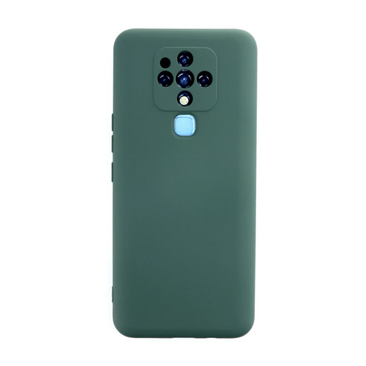 Tecno Camon 16 Kılıf Nano içi Kadife Silikon - Koyu Yeşil