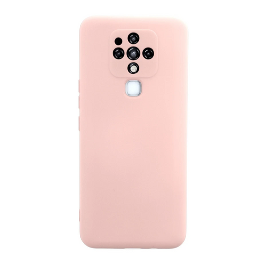 Tecno Camon 16 Kılıf Nano içi Kadife Silikon - Pudra