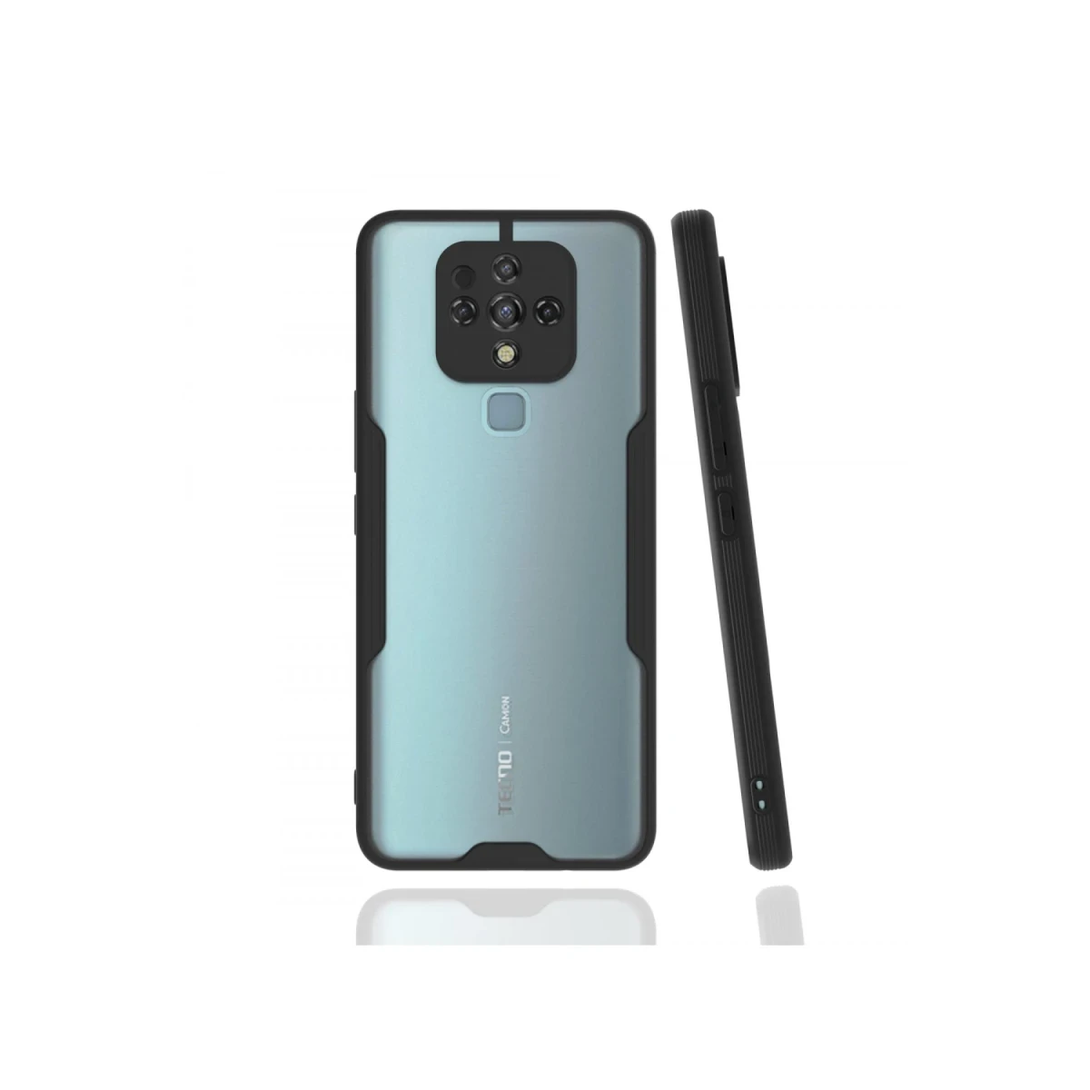Tecno Camon 16 Kılıf Platin Silikon - Siyah