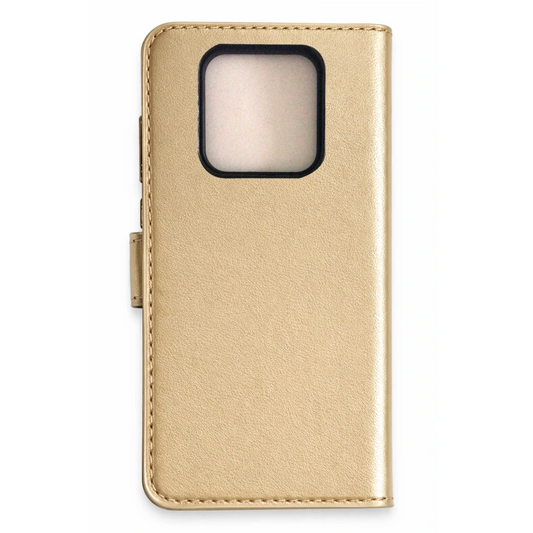Tecno Camon 16 Prime Trend S Plus Kapaklı Kılıf - Gold