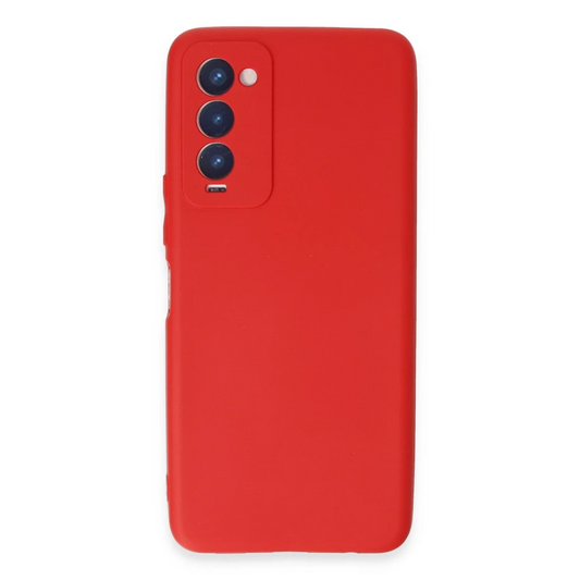 Tecno Camon 18 Kılıf First Silikon - Kırmızı