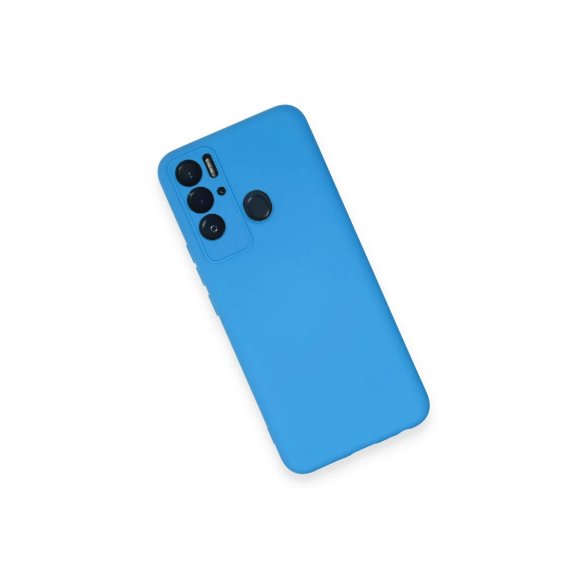 Tecno Pova Neo Kılıf Nano içi Kadife Silikon - Mavi