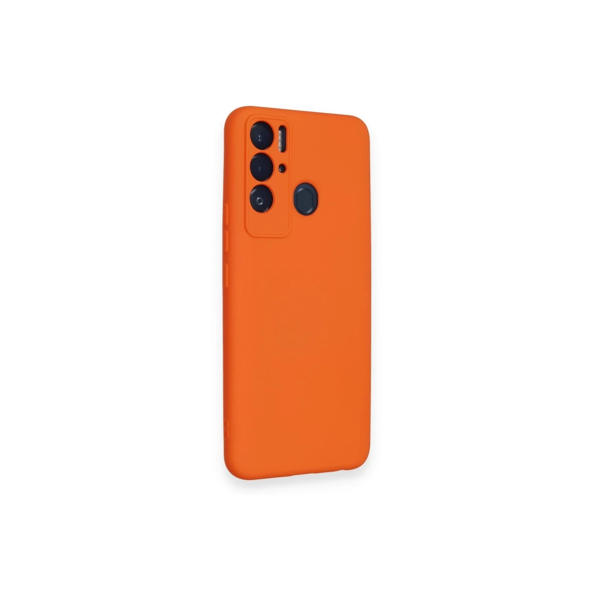 Tecno Pova Neo Kılıf Nano içi Kadife Silikon - Turuncu