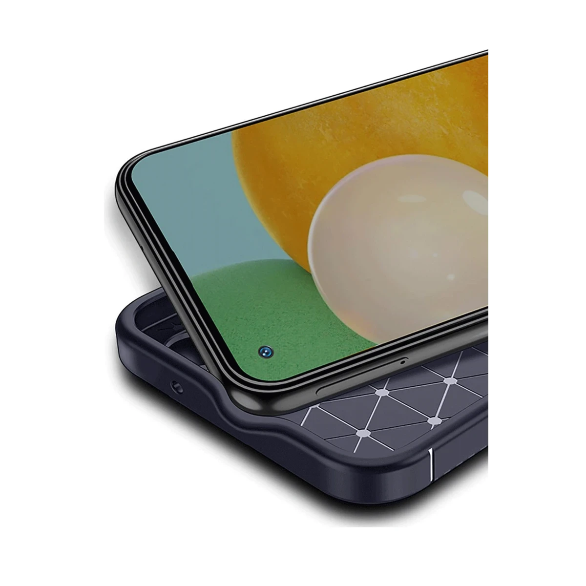Tecno Spark 30 Kılıf Auto Focus Karbon Kapak - Lacivert