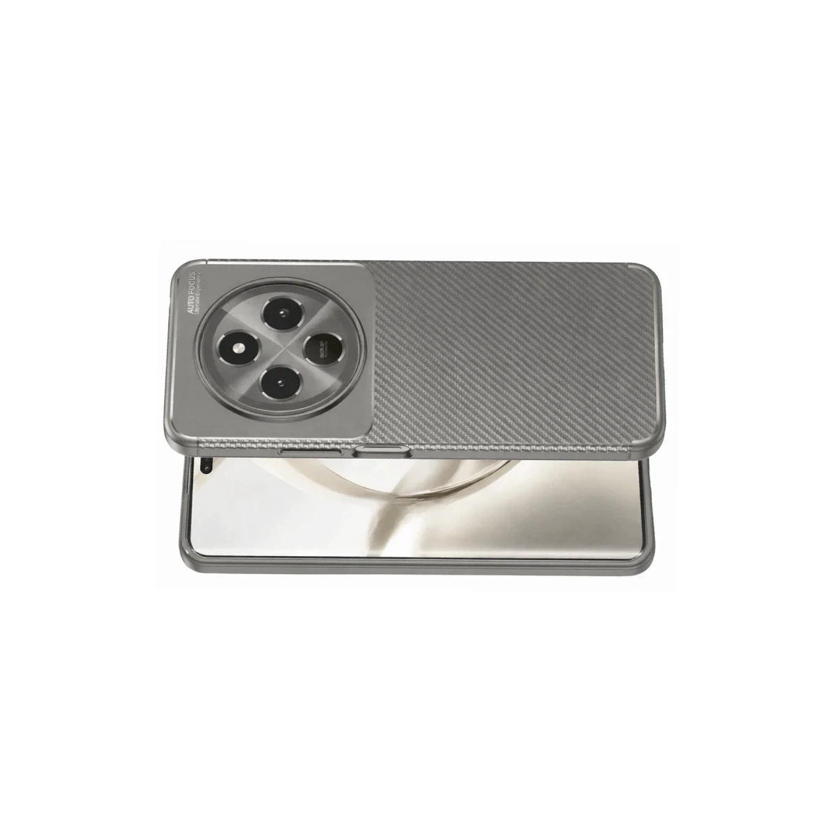 Tecno Spark 30C Kılıf Auto Focus Karbon Kapak - Gri