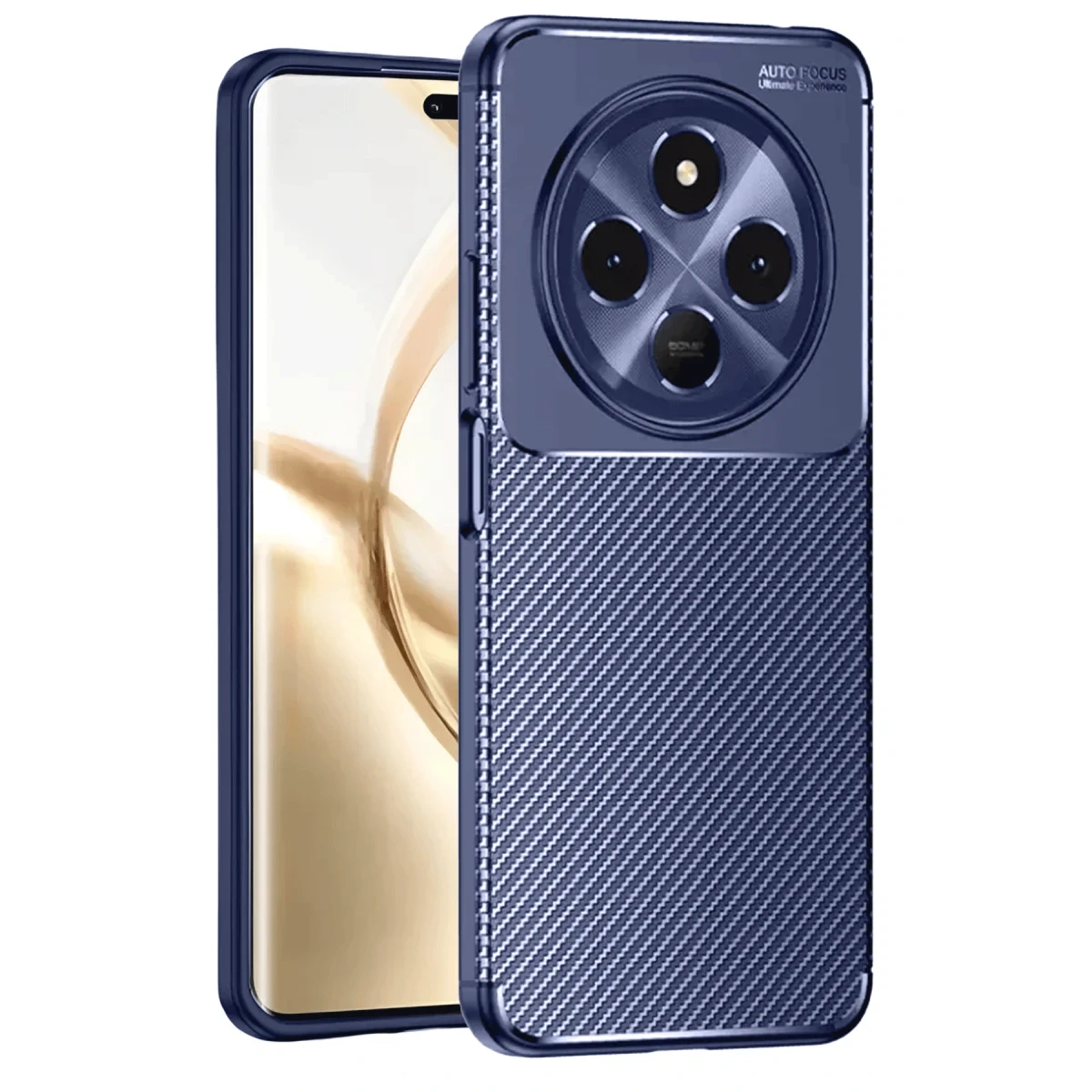 Tecno Spark 30C Kılıf Auto Focus Karbon Kapak - Lacivert