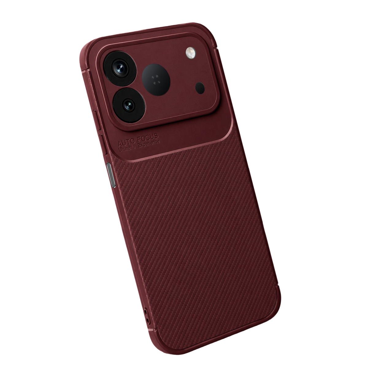 Tecno Spark 50 4G Auto Focus Karbon Kapak - Bordo