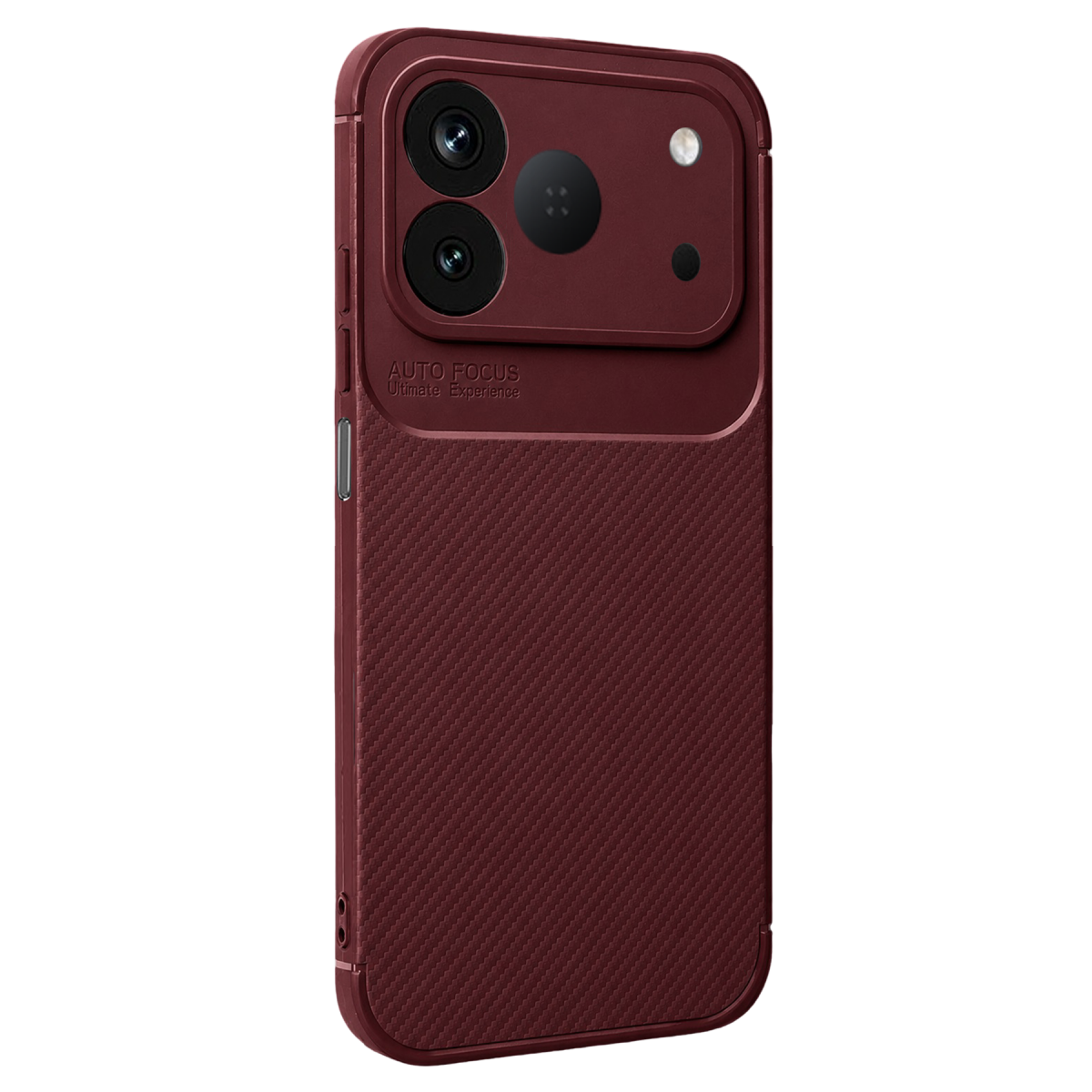 Tecno Spark 50 4G Auto Focus Karbon Kapak - Bordo